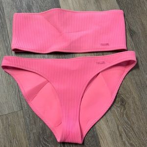 Triangl pink strapless bikini M/XL Bottoms